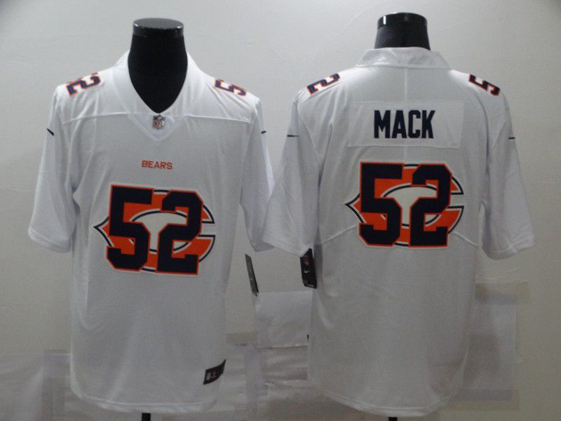Men Chicago Bears 52 Mack White shadow 2020 NFL Nike Jerseys